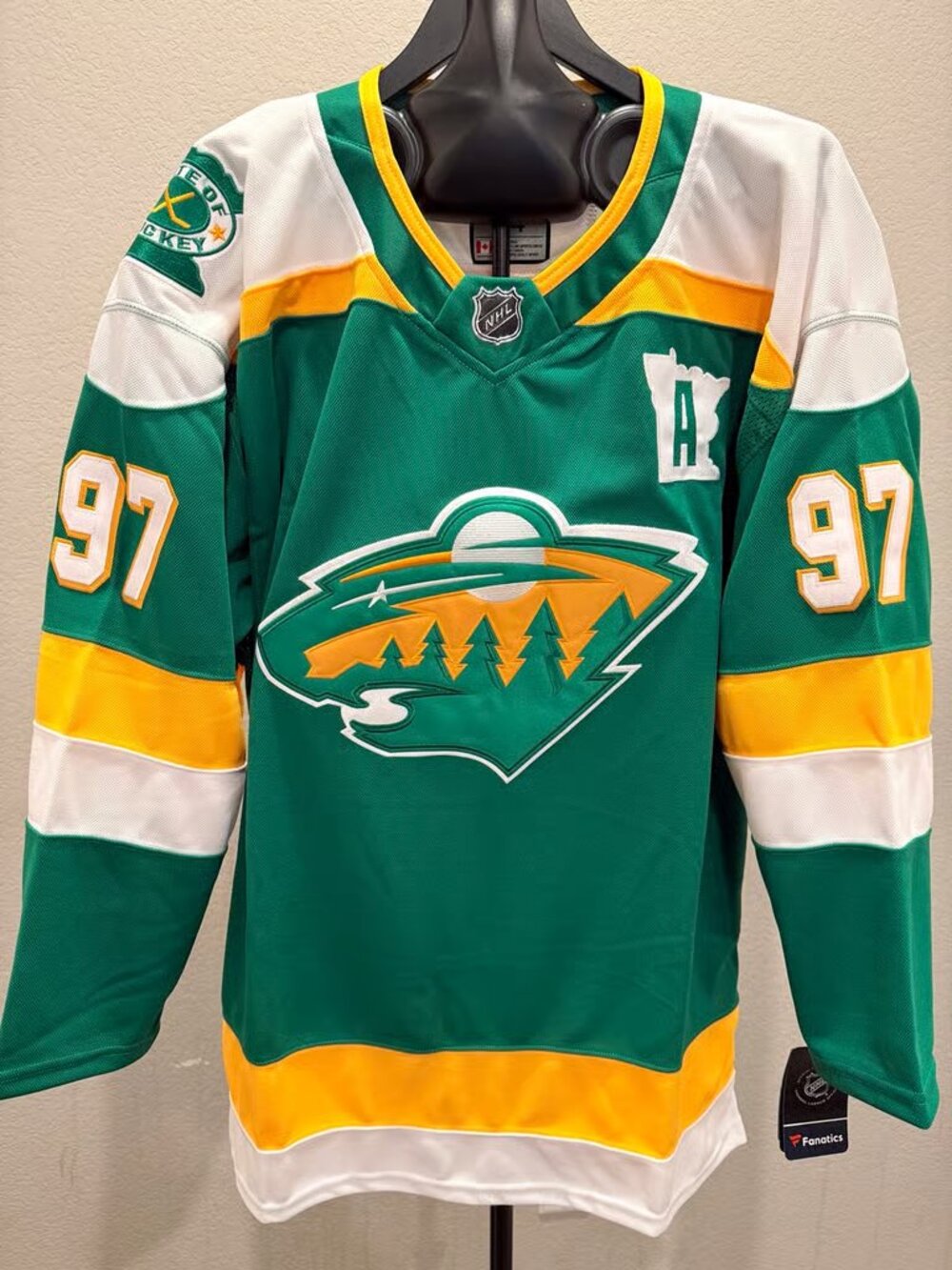 Kirill Kaprizov Jersey Green Stitched